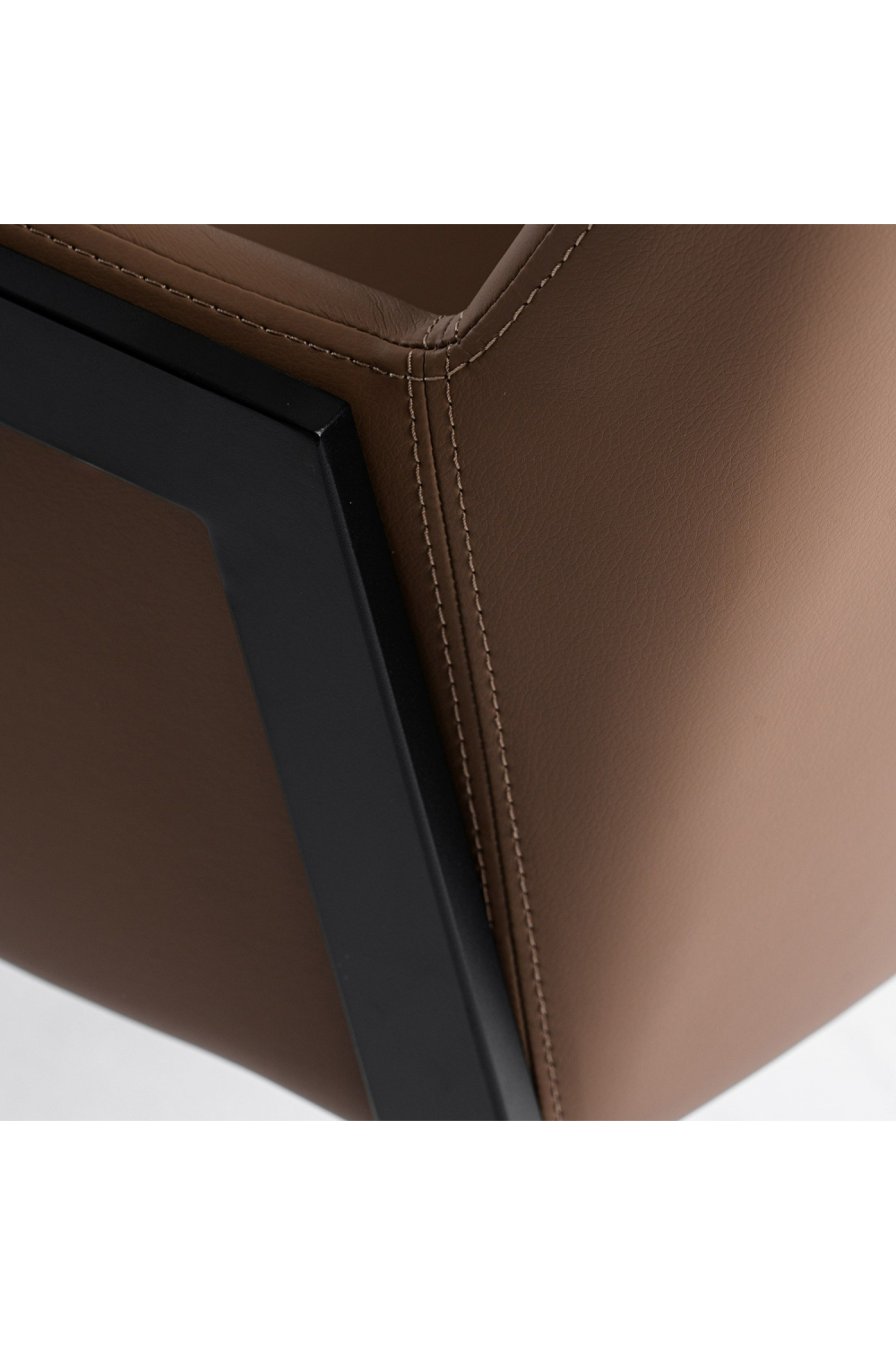 Brown Vegan Leather Dining Chair | OROA Modern Leshay | Oroa.com