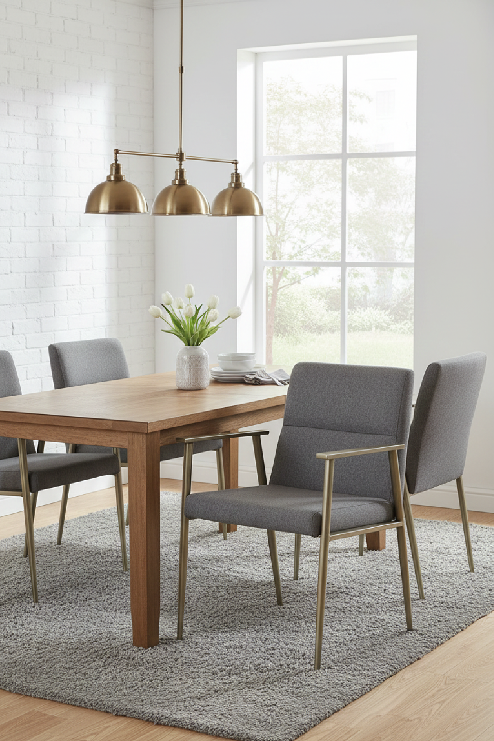 Gray Fabric Dining Armchair | Oroa.com