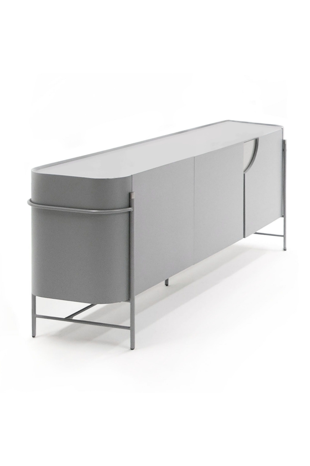 Matte Gray 3-Door Sideboard | Oroa.com