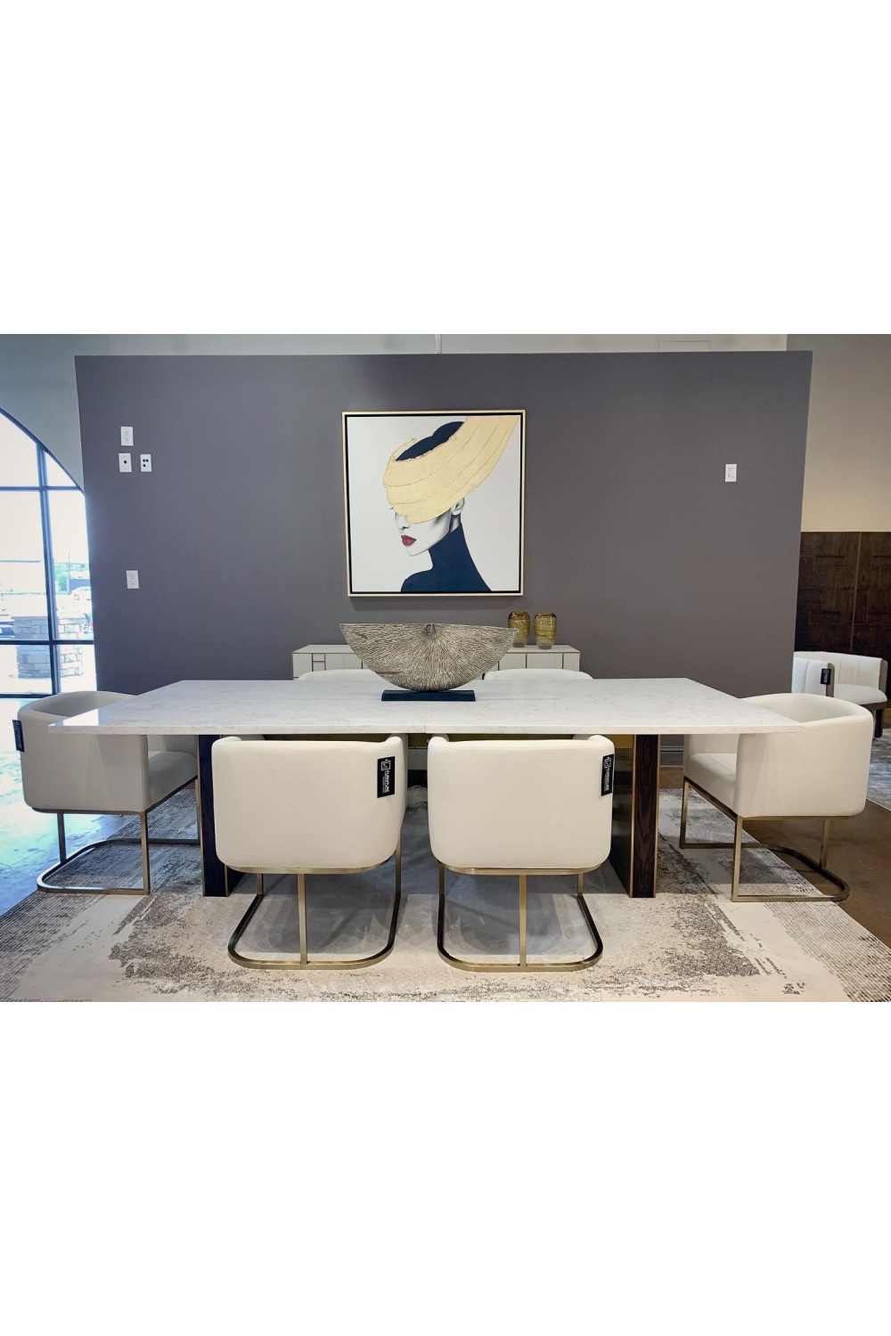 White Marble Rectangular Dining Table | Oroa.com
