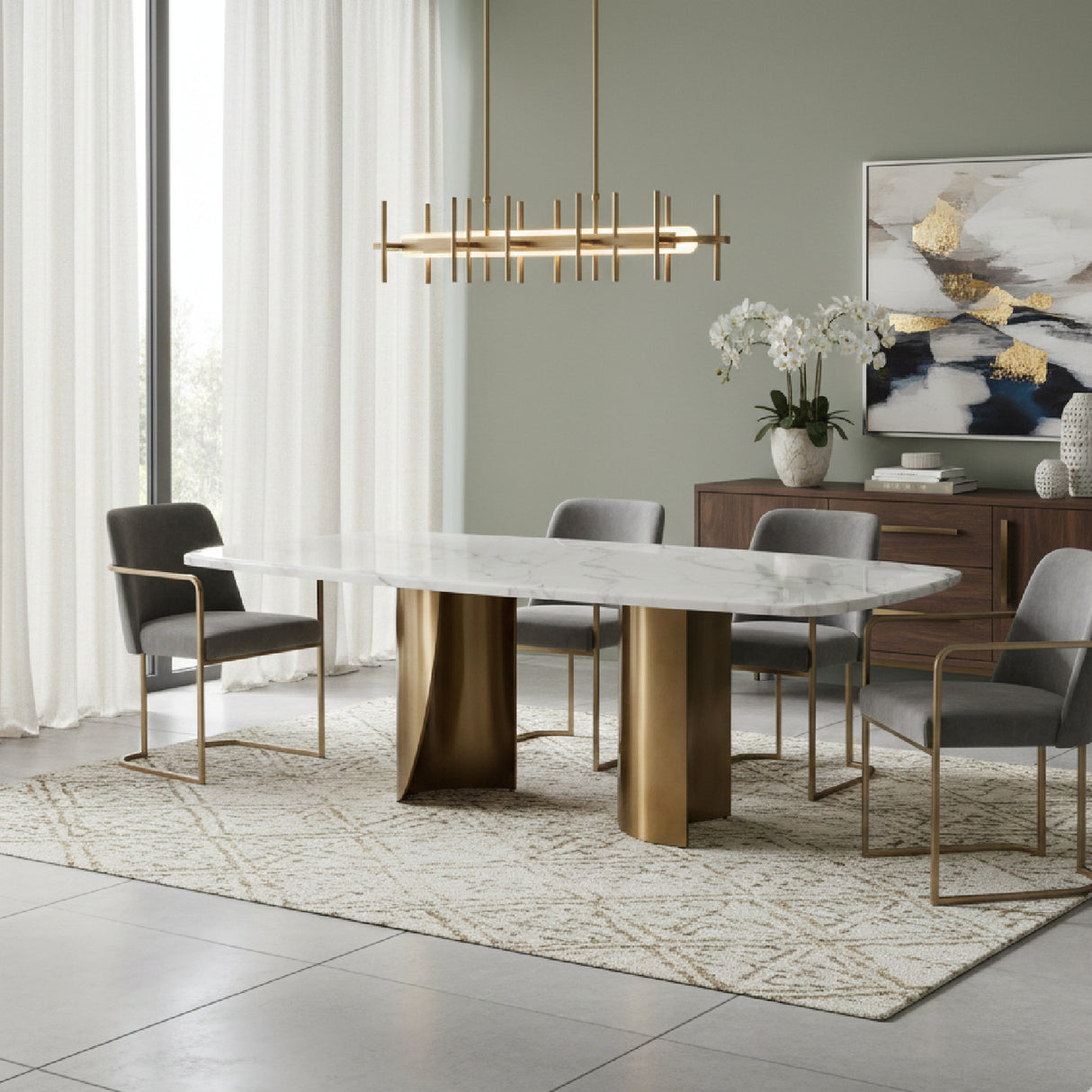 White Marble Dining Table | Oroa.com