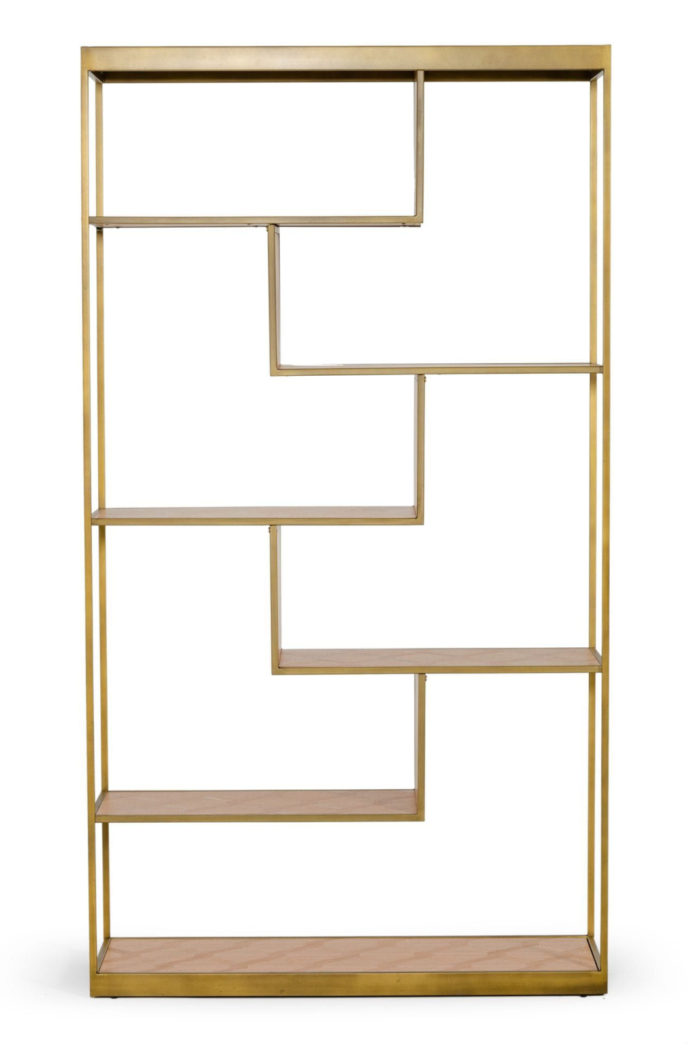 Brass-Framed Oak Bookshelf | OROA Modern Jessica | Oroa.com