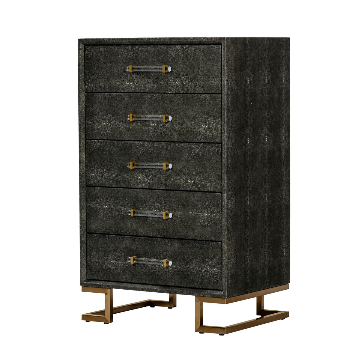 Gray Shagreen 5-Drawer Chest | Oroa.com