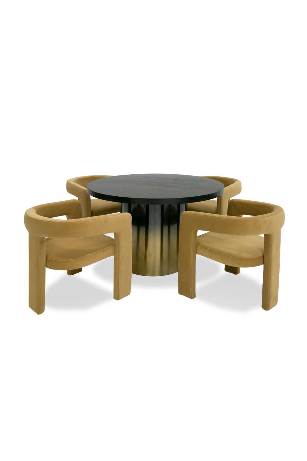 Black Ash Round Dining Table | OROA Modern Elmira | Oroa.com
