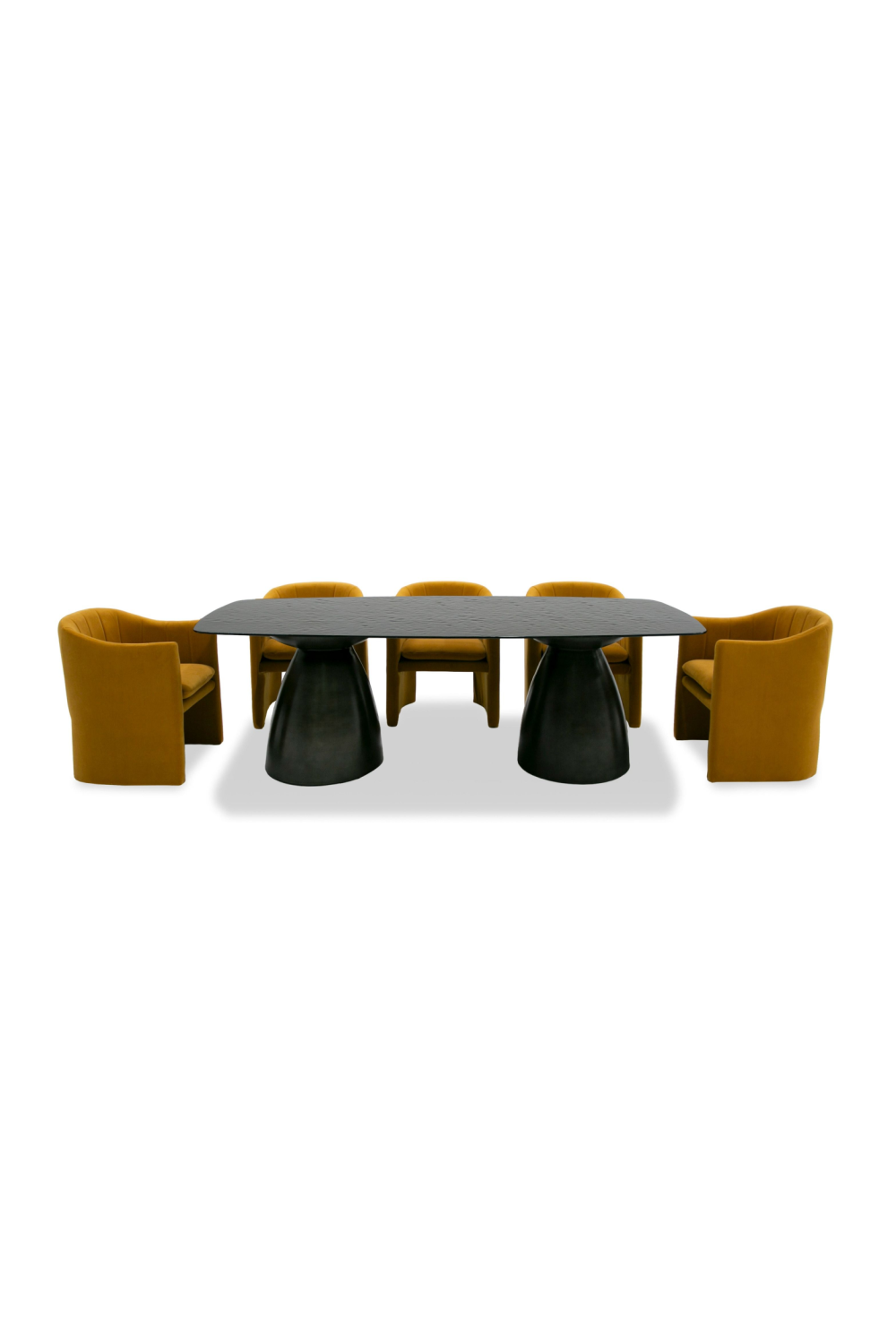 Black Wave Glass Dining Table | OROA Modern Calexico | Oroa.com