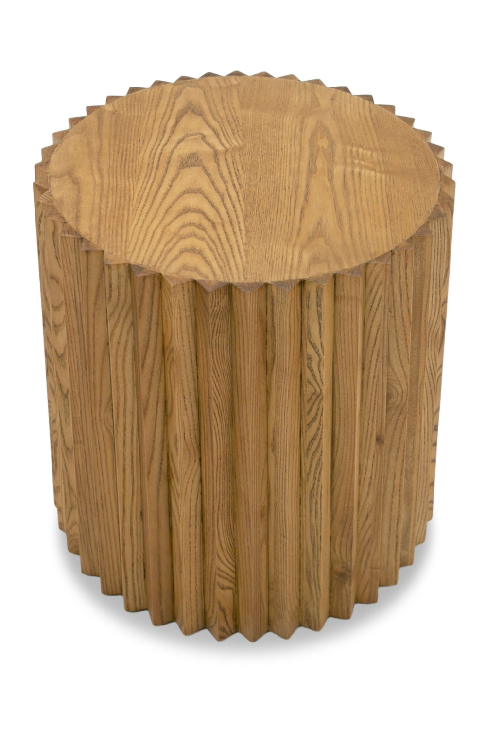 Reeded Walnut Round End Table | OROA Modern Espana | Oroa.com