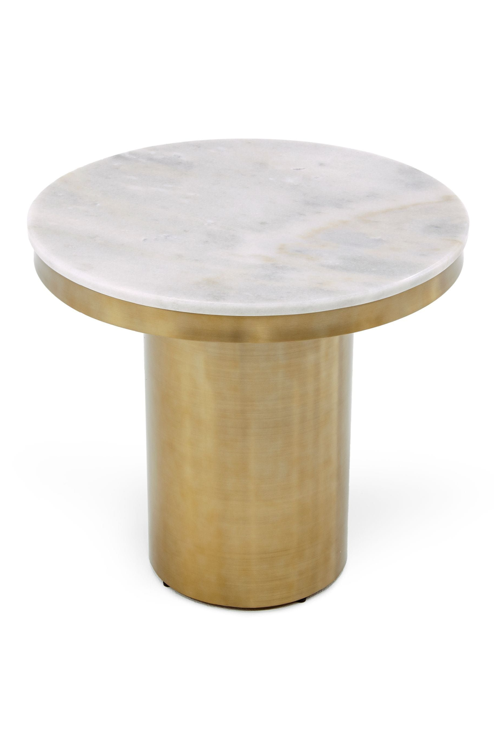 White and Gold End Table | OROA Modern Rocky | Oroa.com