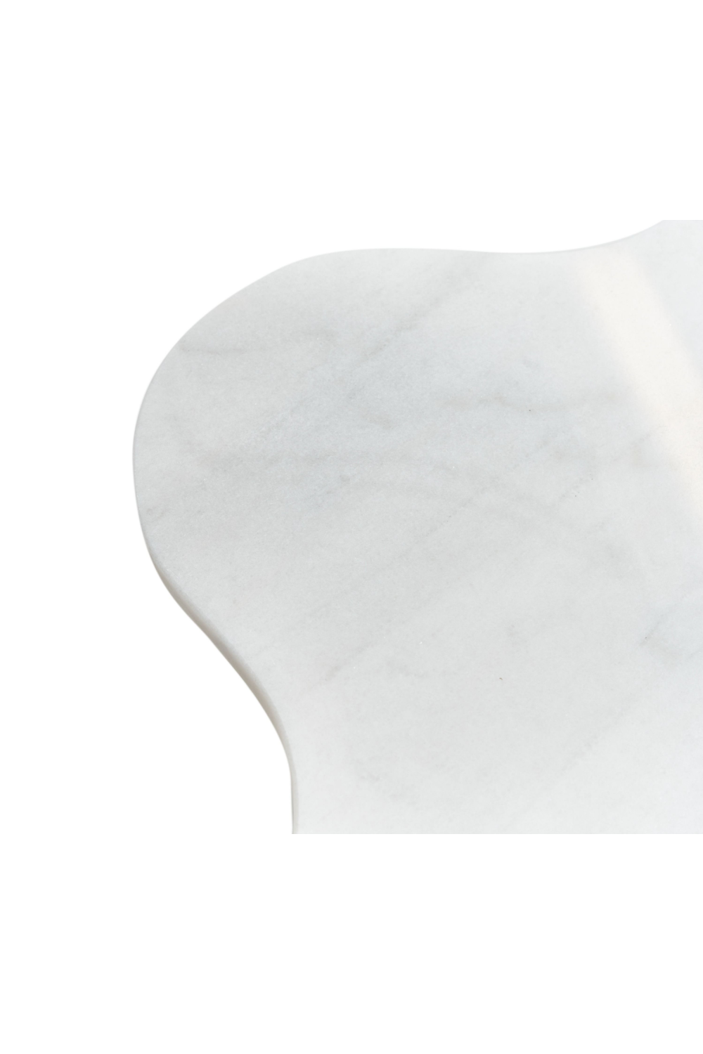 Organic-Shaped White Marble End Table | OROA Modern Aleidy | Oroa.com