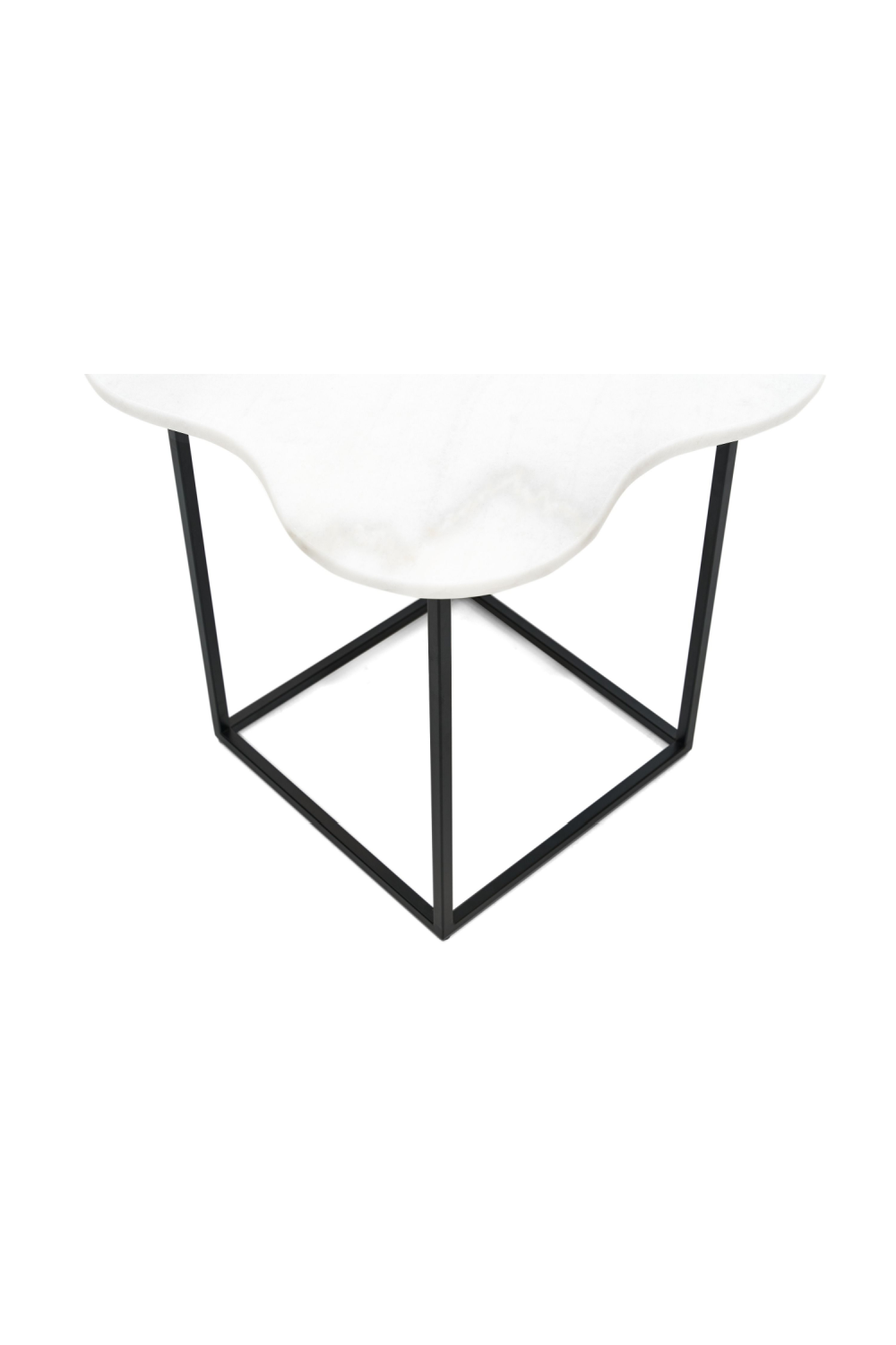 Organic-Shaped White Marble End Table | OROA Modern Aleidy | Oroa.com