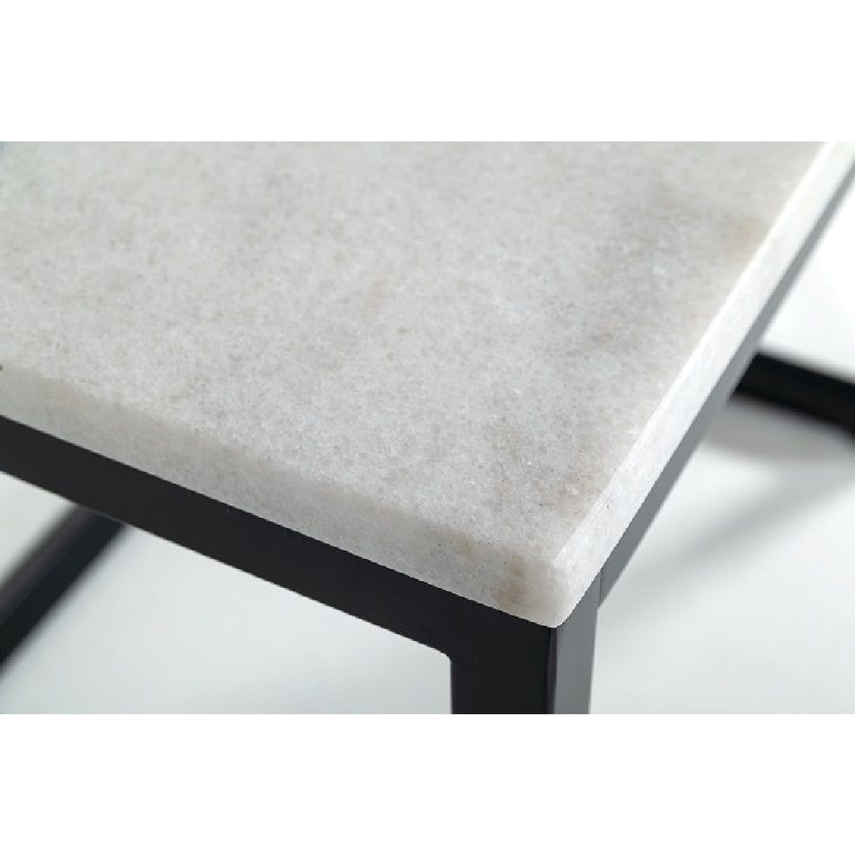 Square White Marble End Table | Oroa.com
