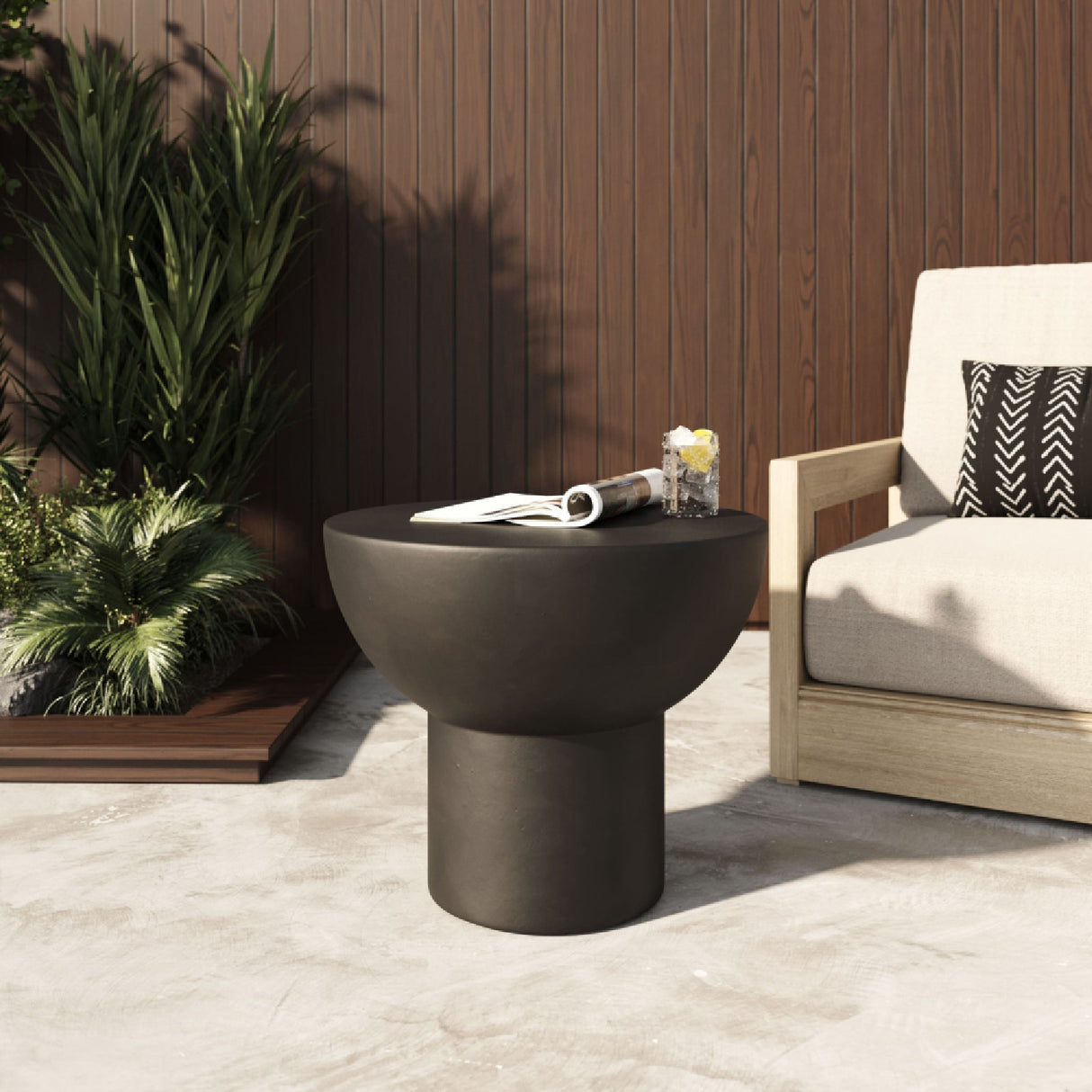 Round Terrazzo End Table | Oroa.com