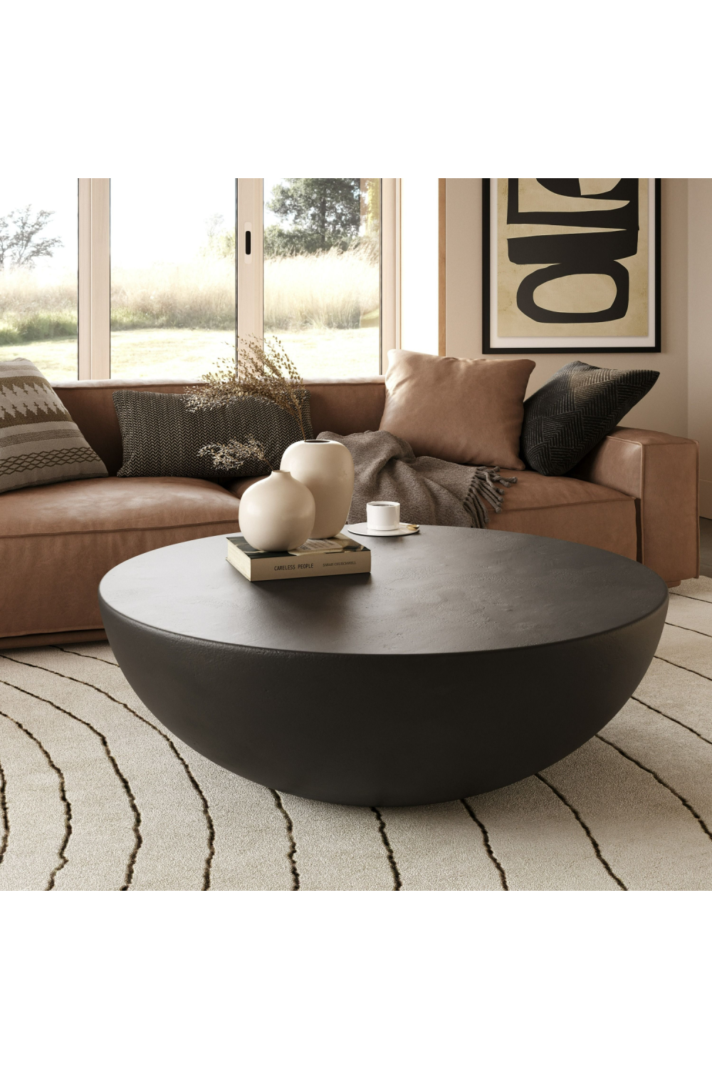 Round Concrete Coffee Table | Oroa.com