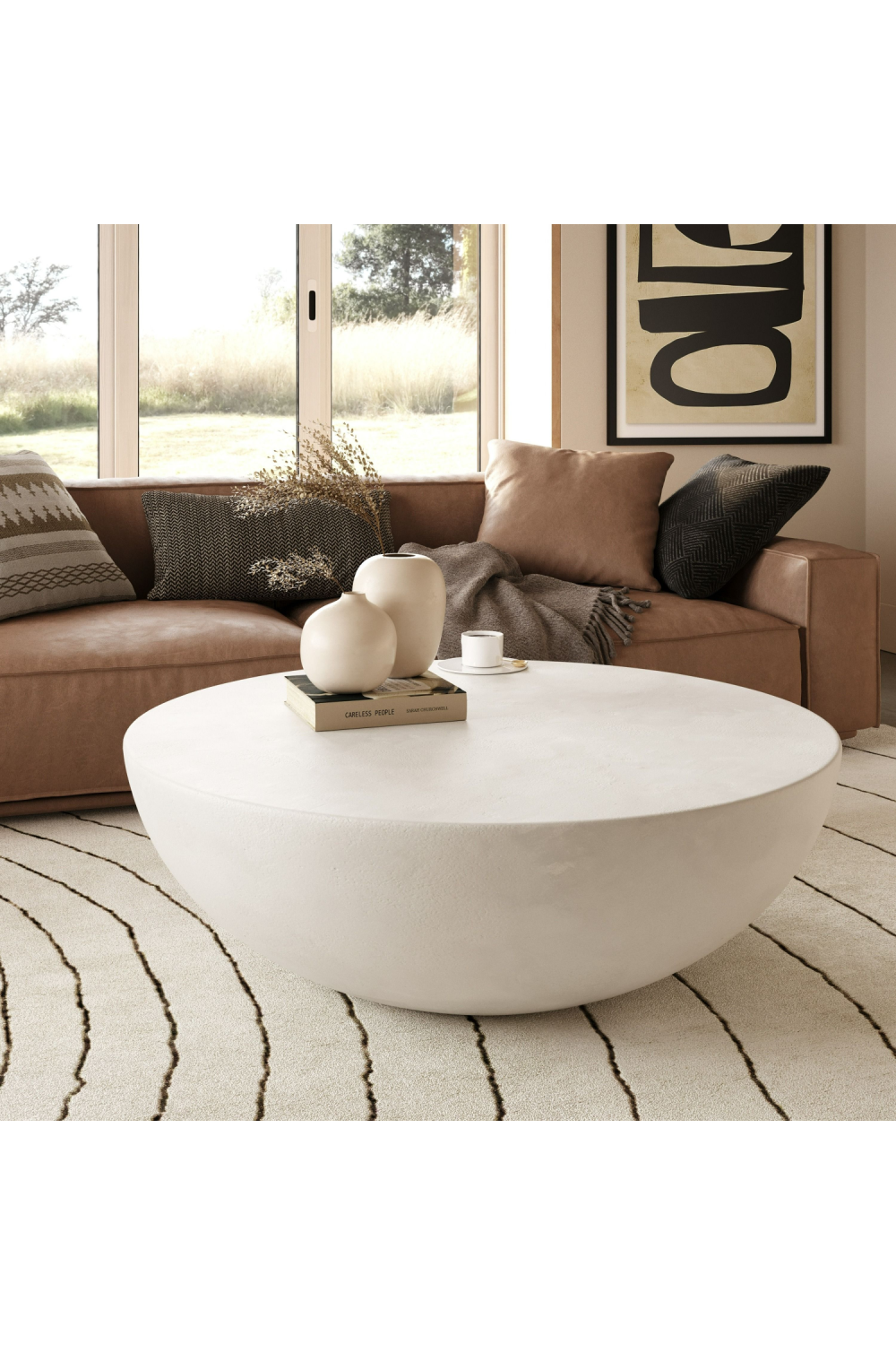 Round Concrete Coffee Table | Oroa.com