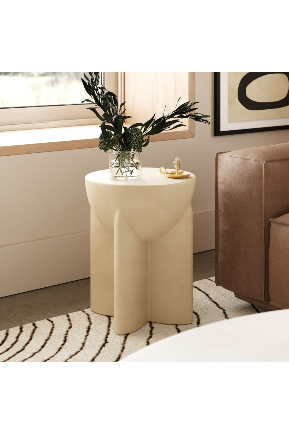 Concrete Round End Table | OROA Modern Elsa | Oroa.com