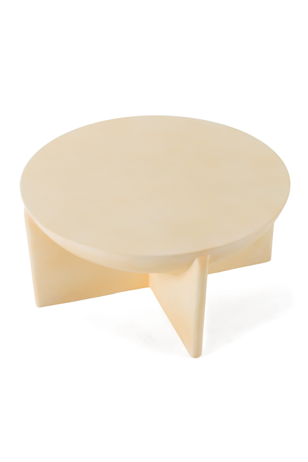 Beige Concrete Round Coffee Table | OROA Modern Elsa | Oroa.com