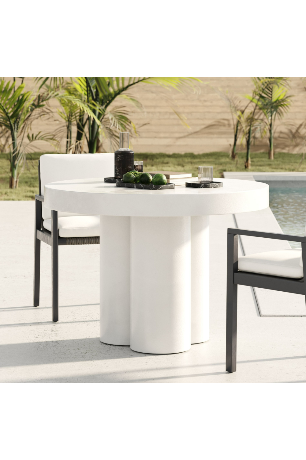 Round Concrete Dining Table | OROA Modern Bruni
