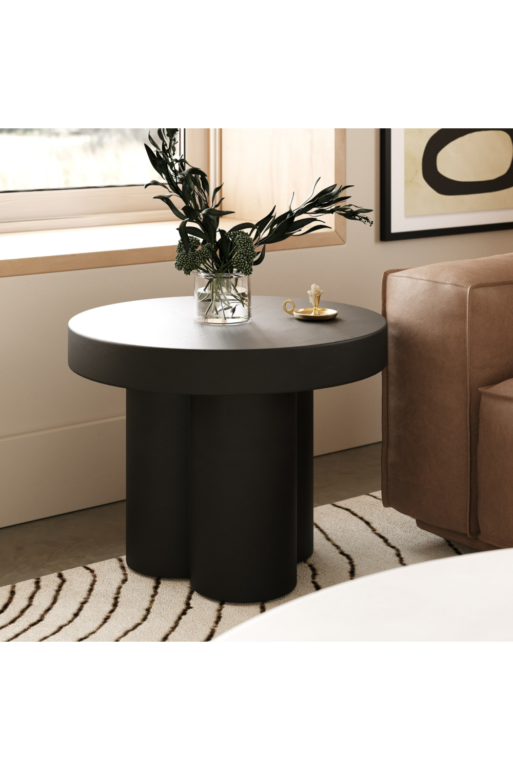 Concrete Round End Table | OROA Modern Bruni | Oroa.com