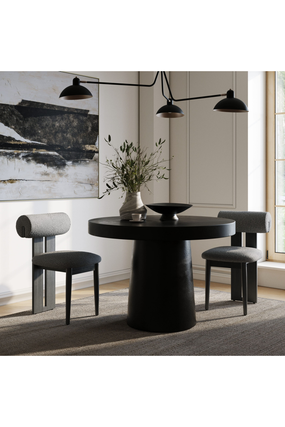 Round Concrete Pedestal Dining Table | OROA Modern Desoto | Oroa.com