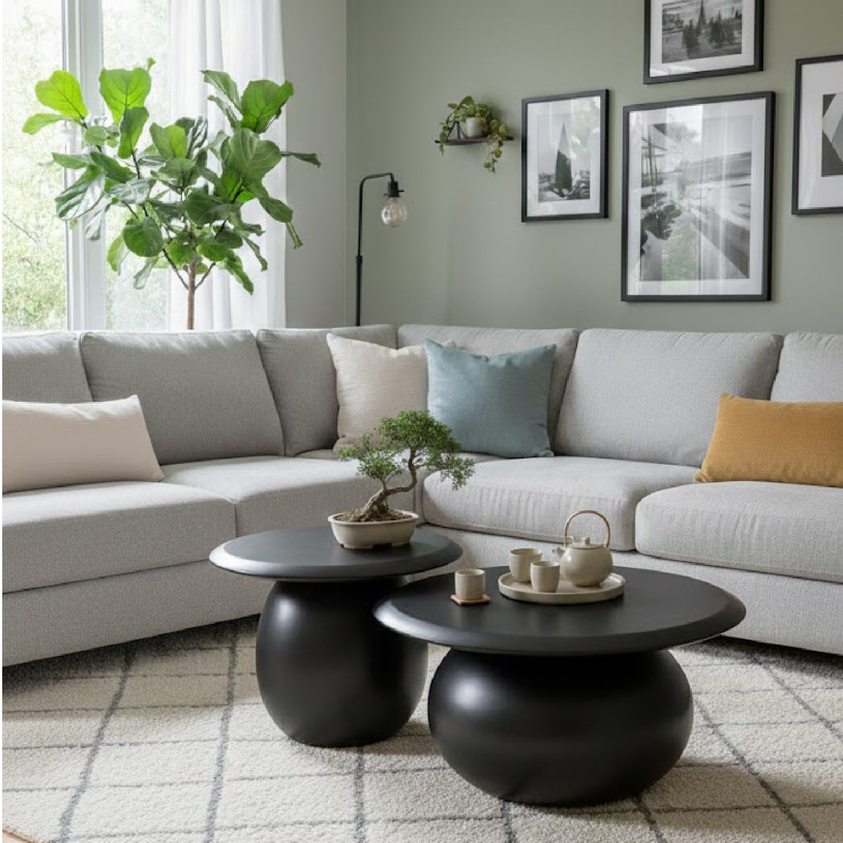 Concrete Nesting Coffee Tables (2) | OROA Modern Kalvin | Oroatrade.com