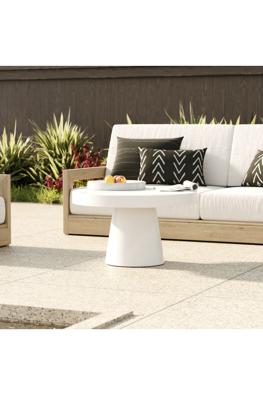 Concrete Pedestal Coffee Table | Oroa.com
