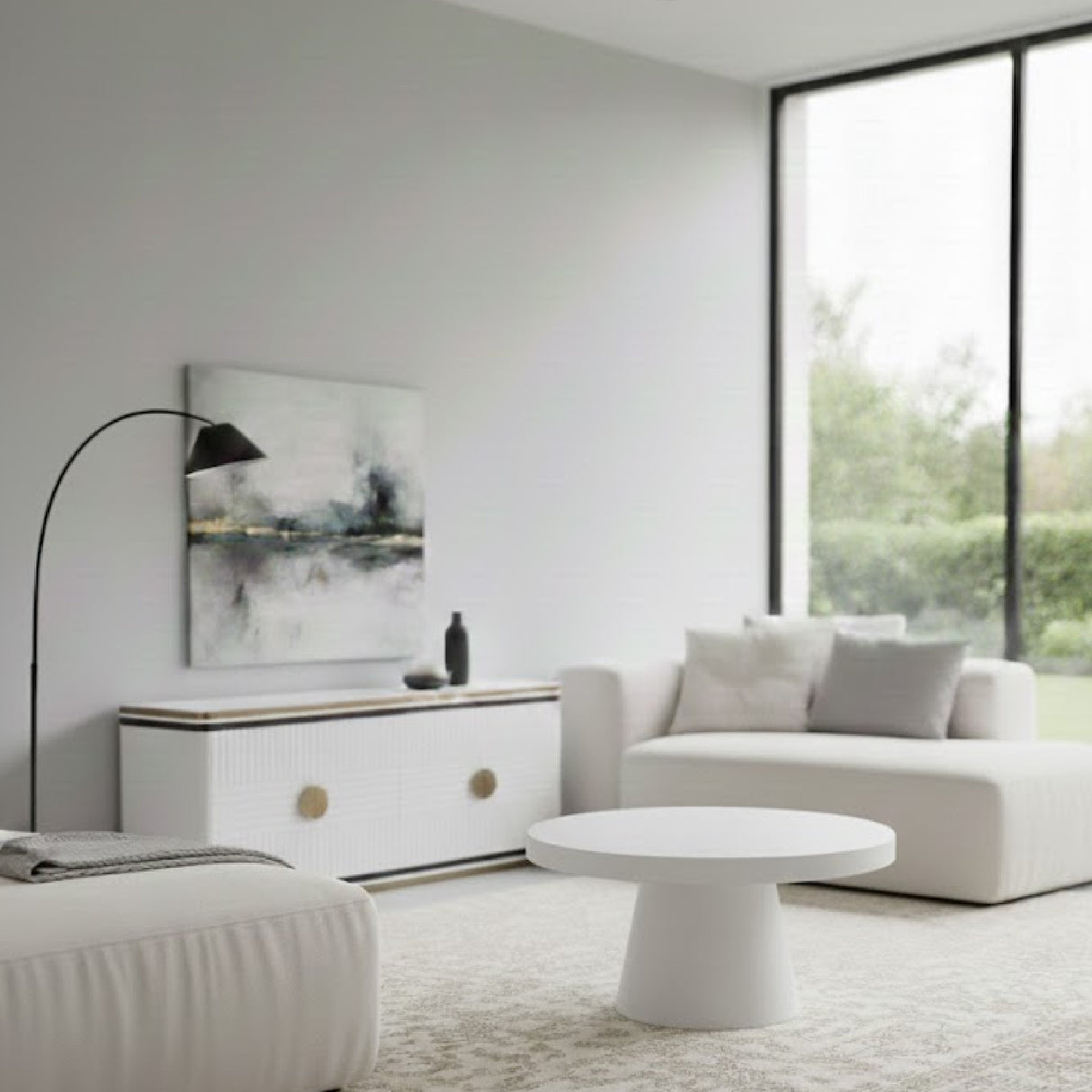 Concrete Pedestal Coffee Table | Oroa.com