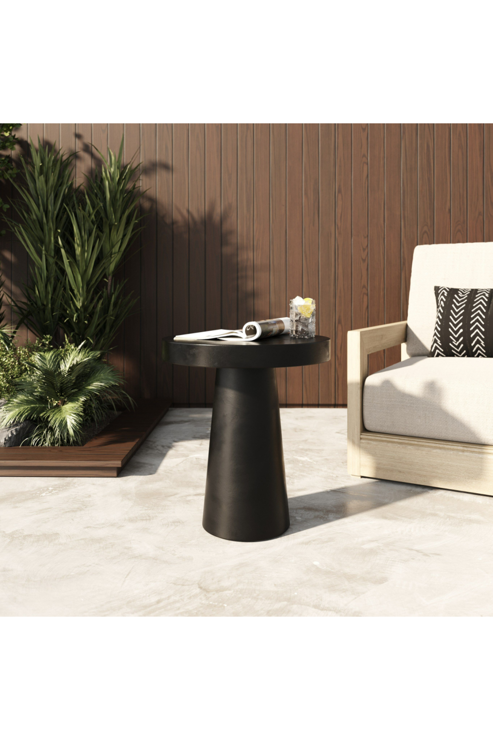 Concrete Pedestal End Table | OROA Modern Desoto | Oroa.com