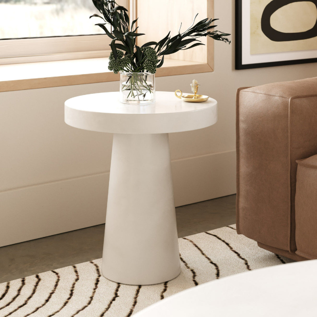 Concrete Pedestal End Table | Oroa.com