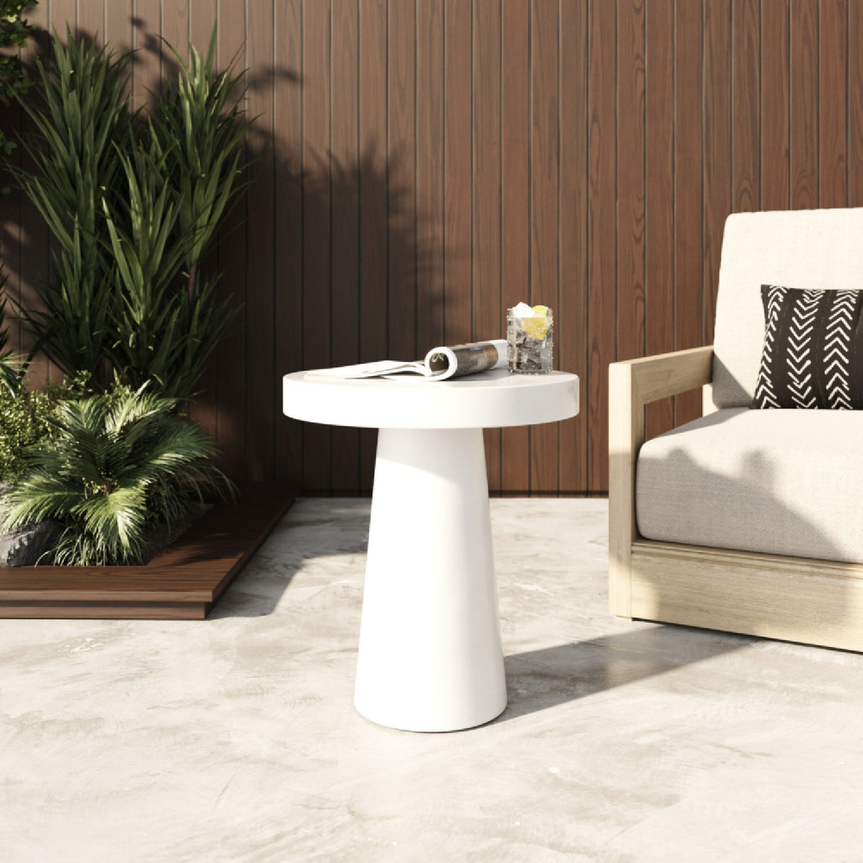 Concrete Pedestal End Table | Oroa.com