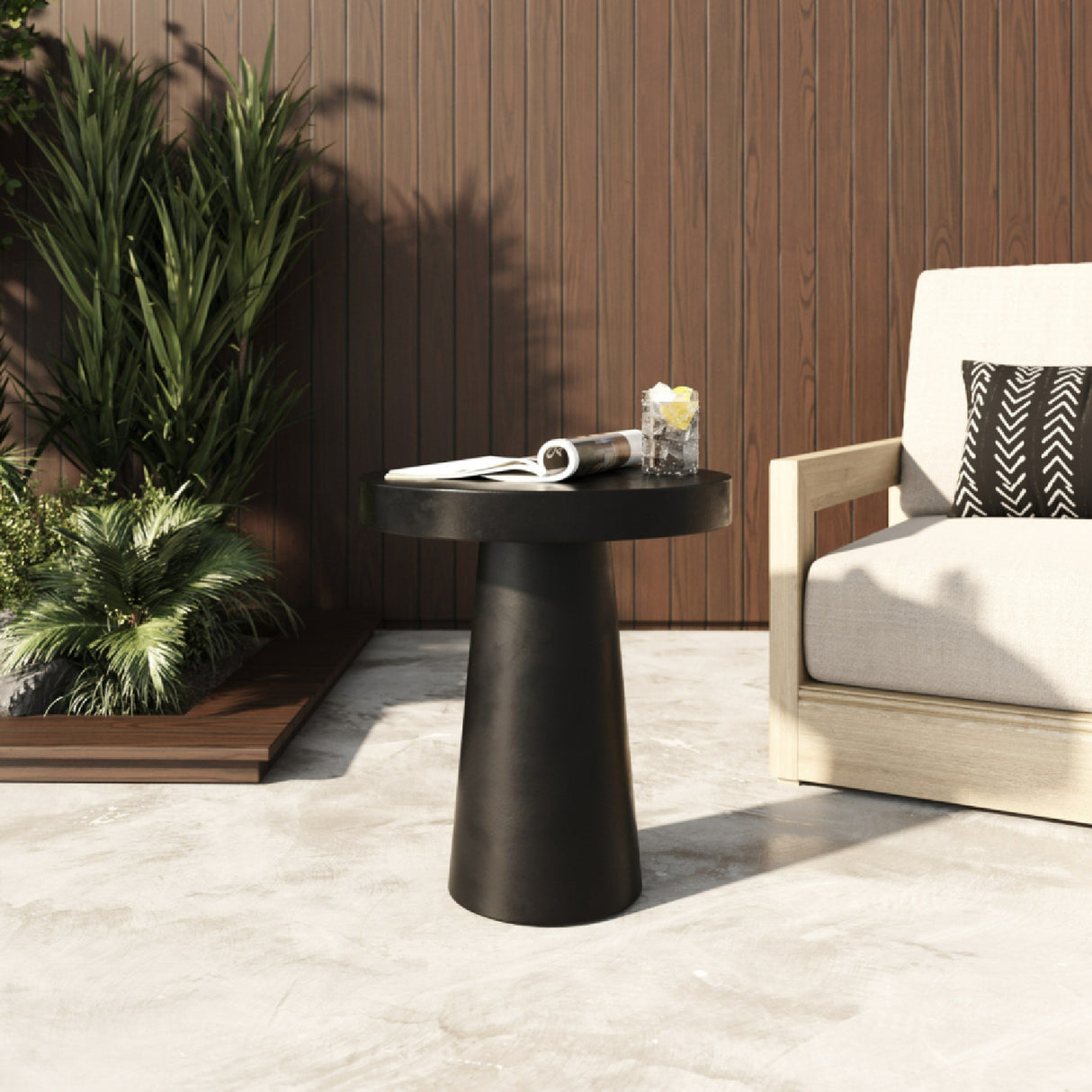 Concrete Pedestal End Table | Oroa.com