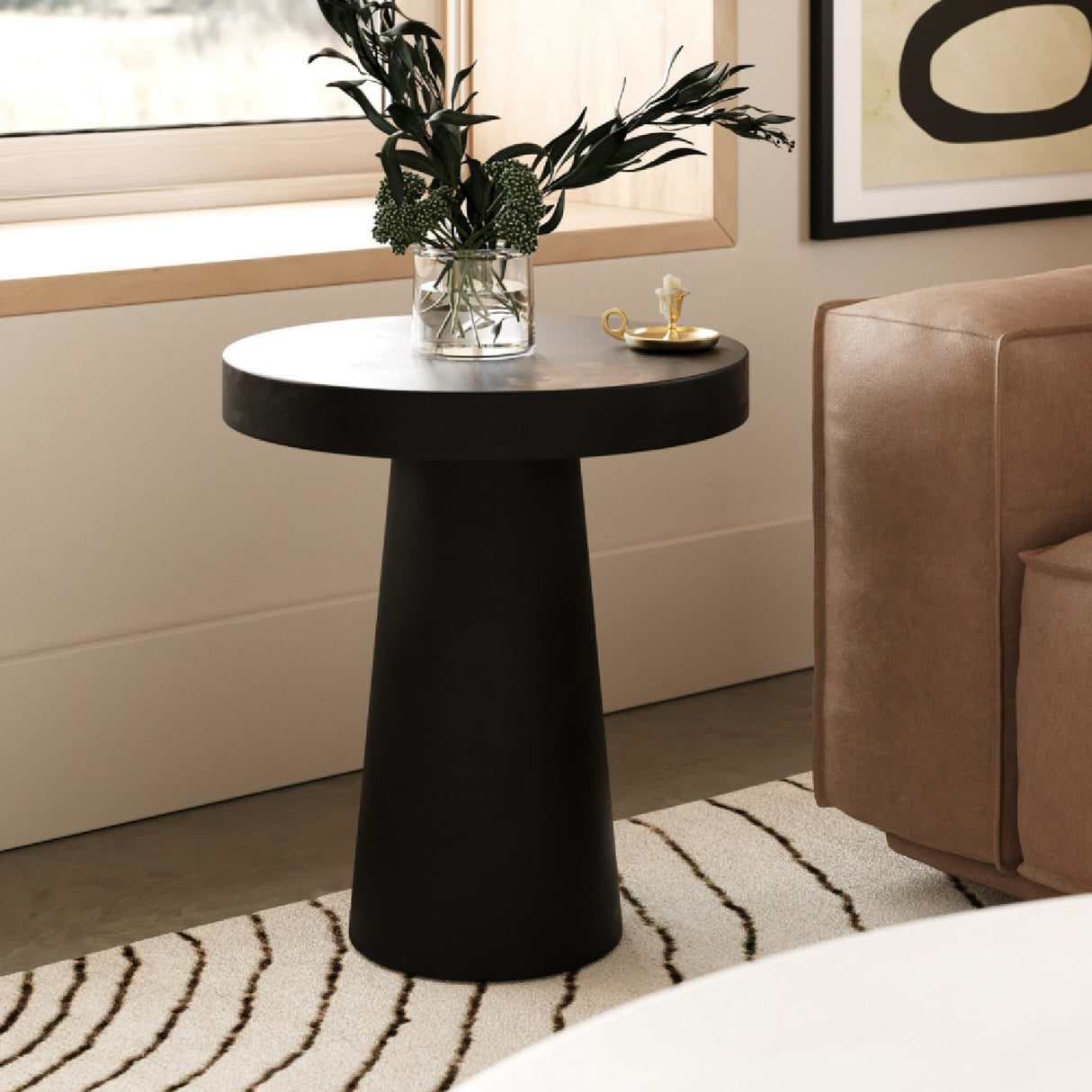 Concrete Pedestal End Table | Oroa.com