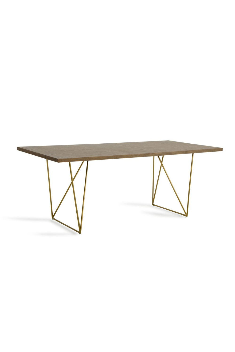 Antique Brass Legged Dining Table | Oroa.com
