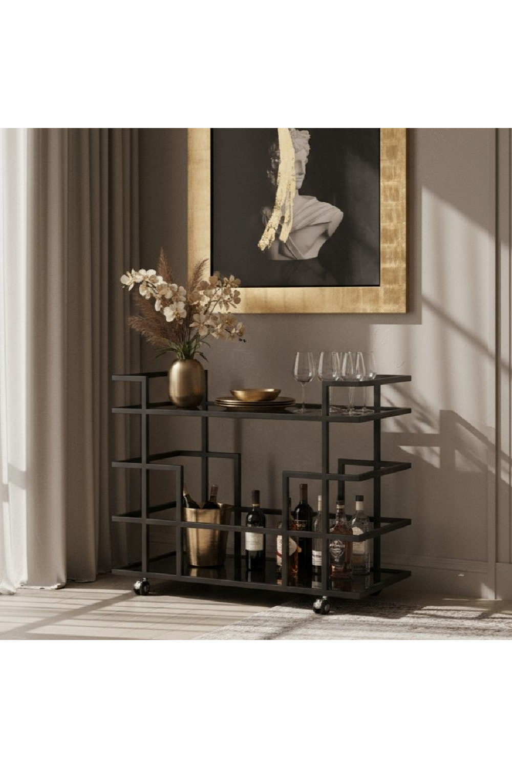 Black Stainless Steel Wine Rack | OROA Modern Deakin | Oroa.com