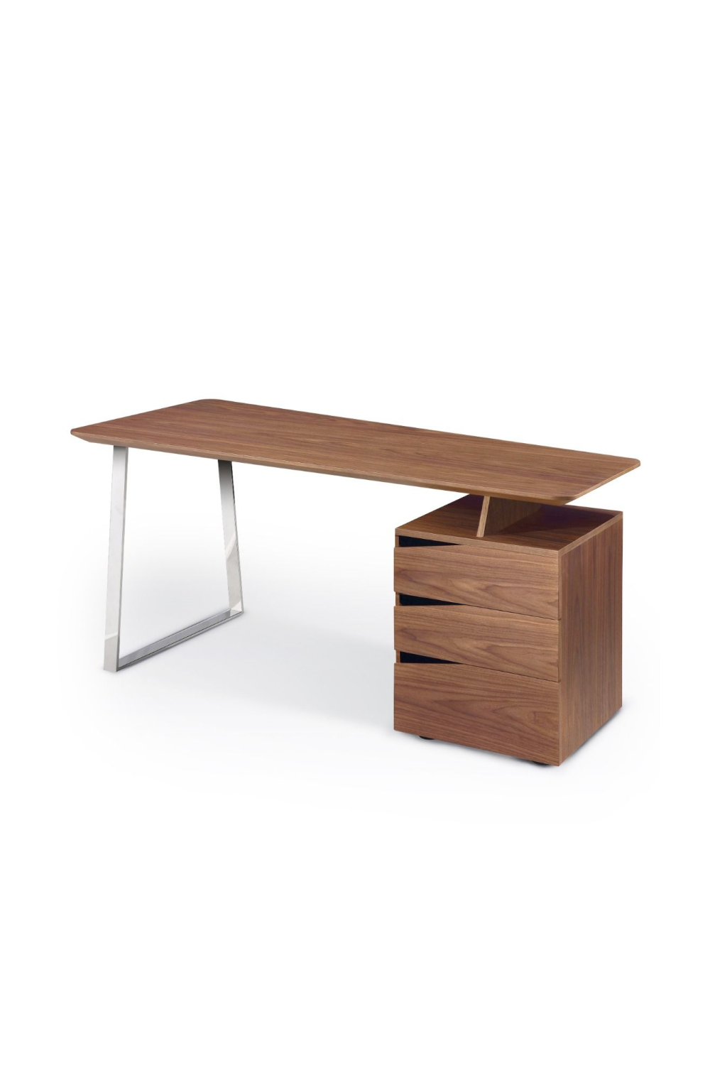 3-Drawer Walnut Desk | OROA Modern Walton | Oroa.com