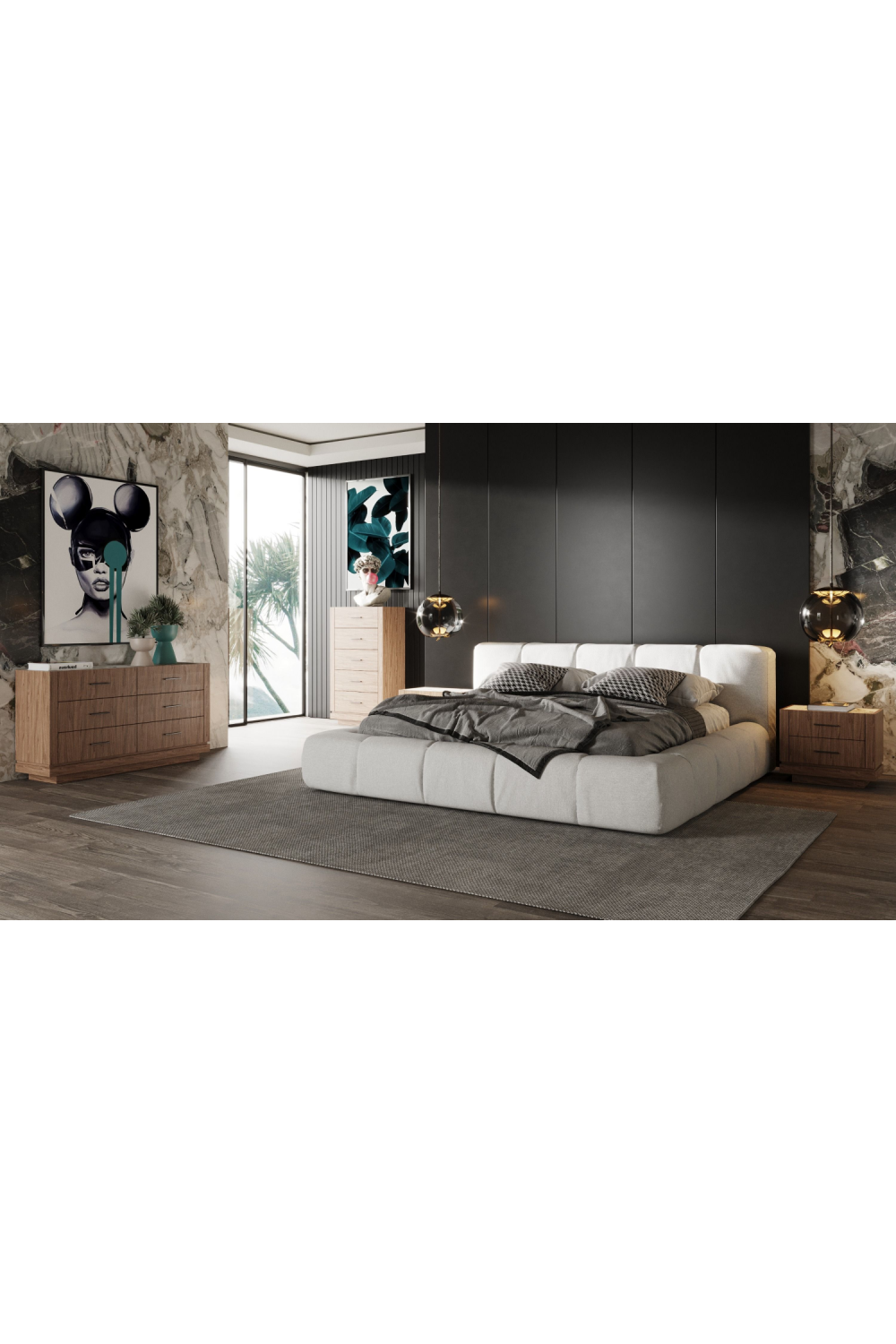 5-Drawer Walnut Chest | OROA Modern Bailey | Oroa.com