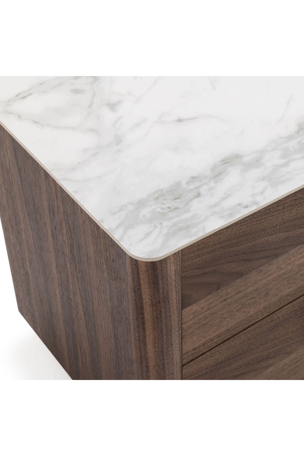 2-Drawer Walnut Nightstand | Oroa.com