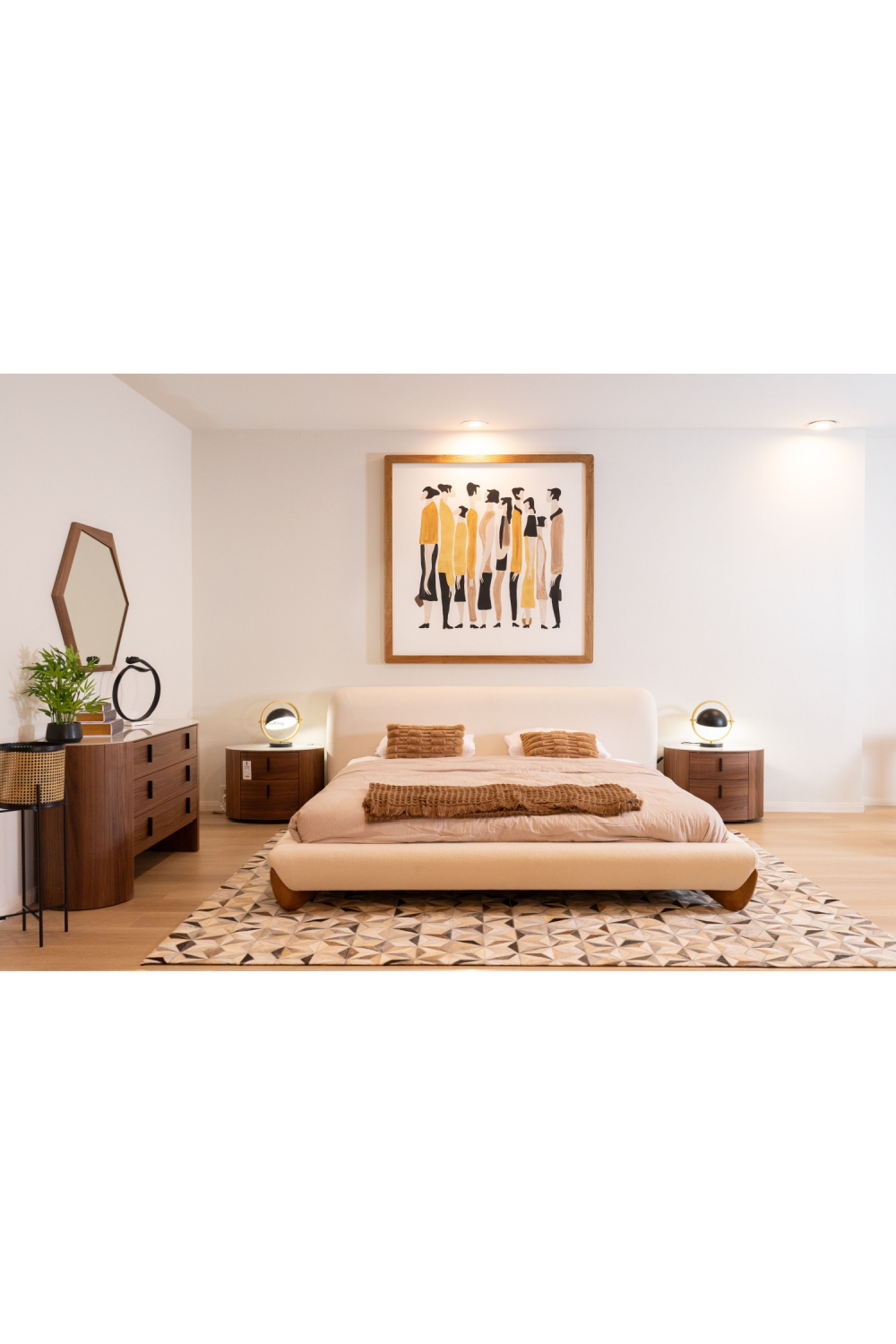 2-Drawer Walnut Nightstand | Oroa.com