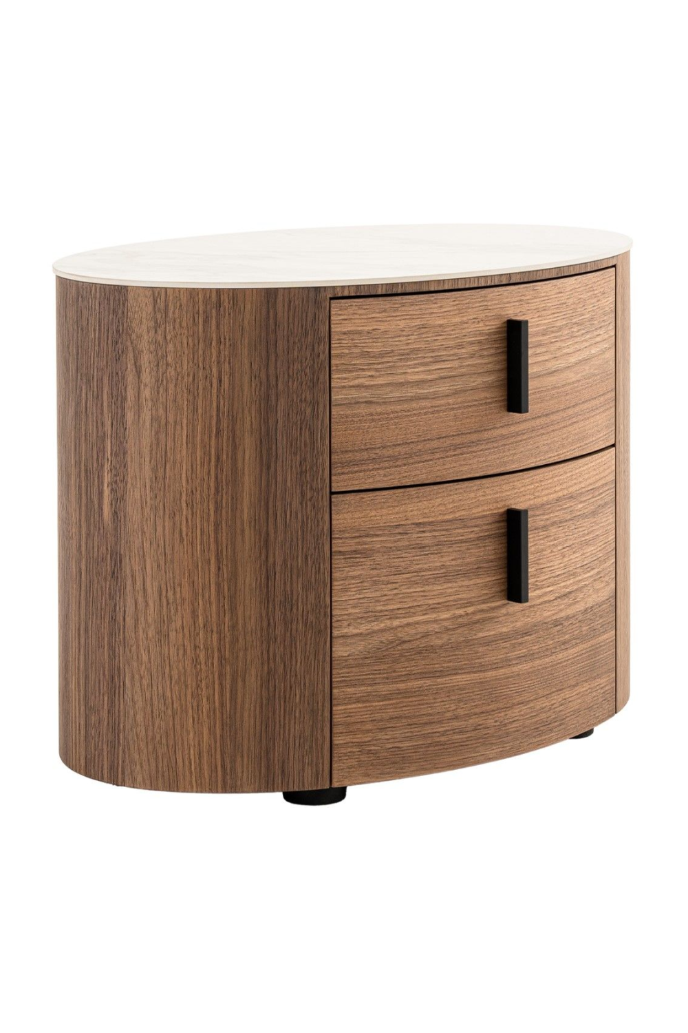 2-Drawer Walnut Nightstand | Oroa.com