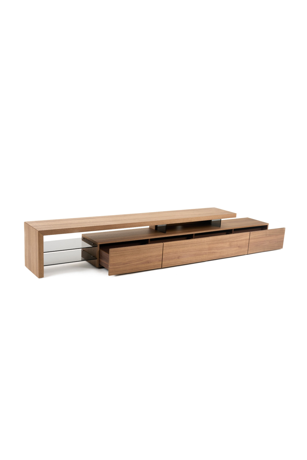 Walnut Veneer 4-Drawer TV Stand | OROA Modern Loreta | Oroa.com