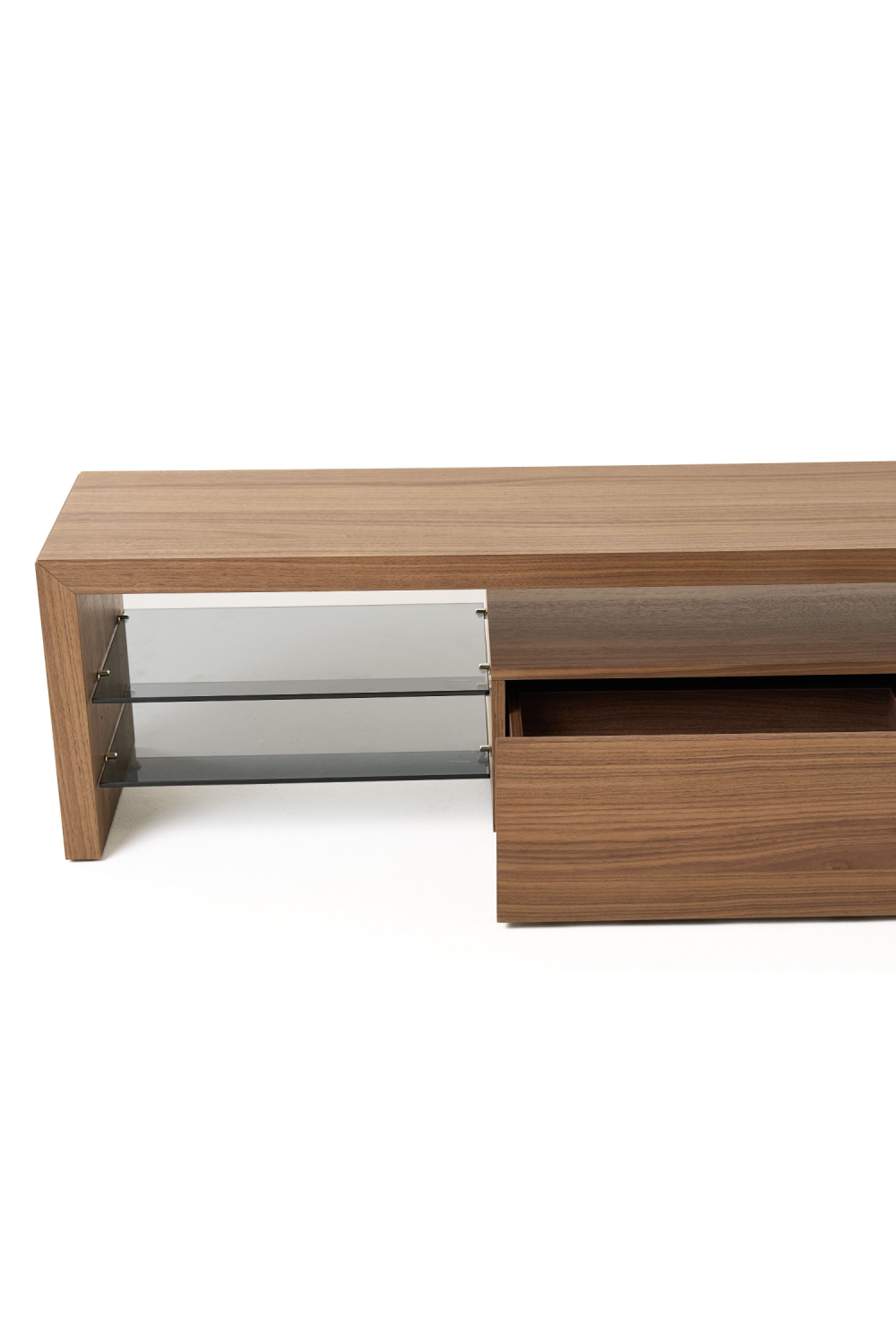 Walnut Veneer 4-Drawer TV Stand | OROA Modern Loreta | Oroa.com