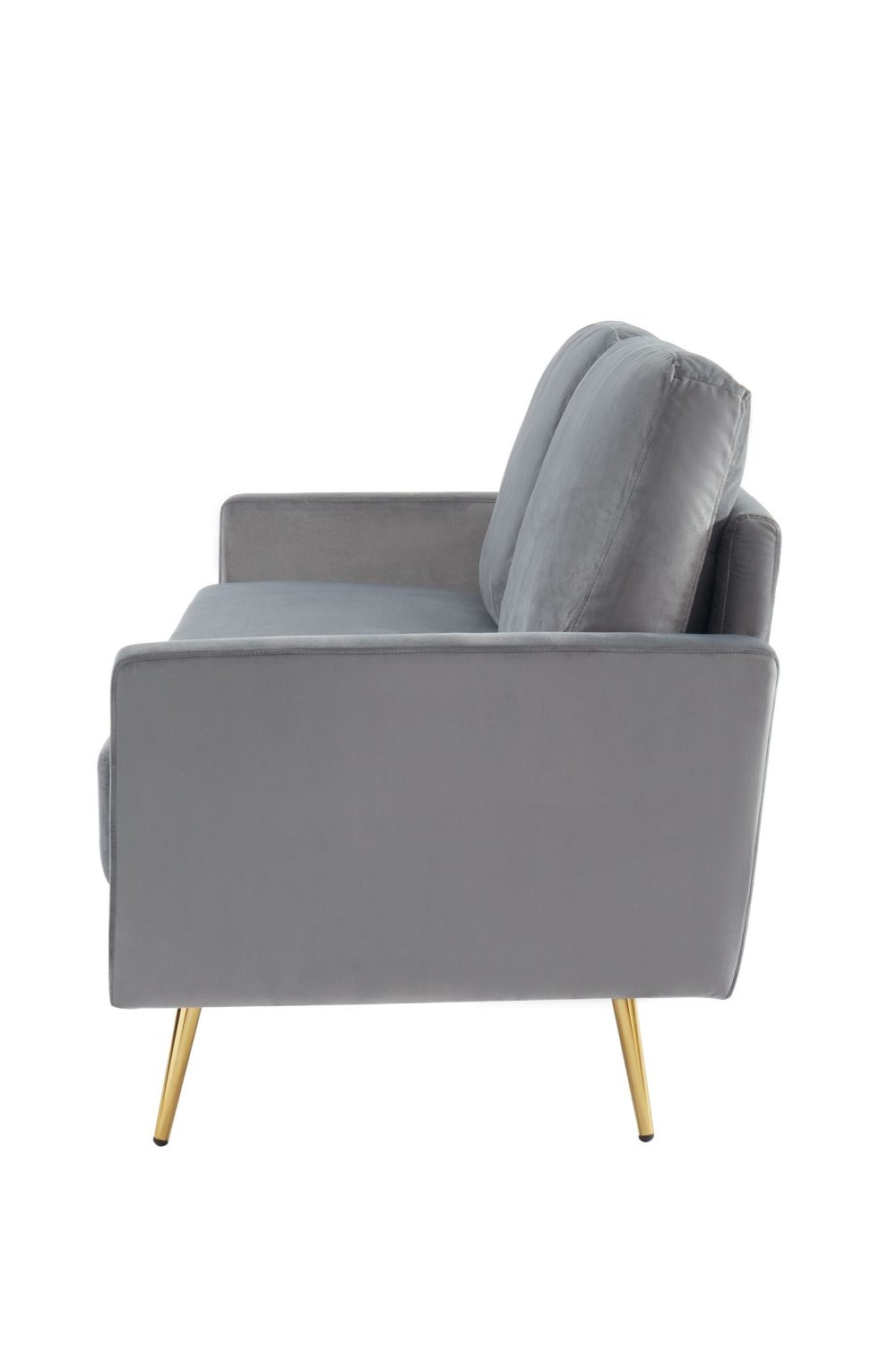 Gray Velvet 2-Seater Sofa | OROA Modern Huffine | Oroa.com