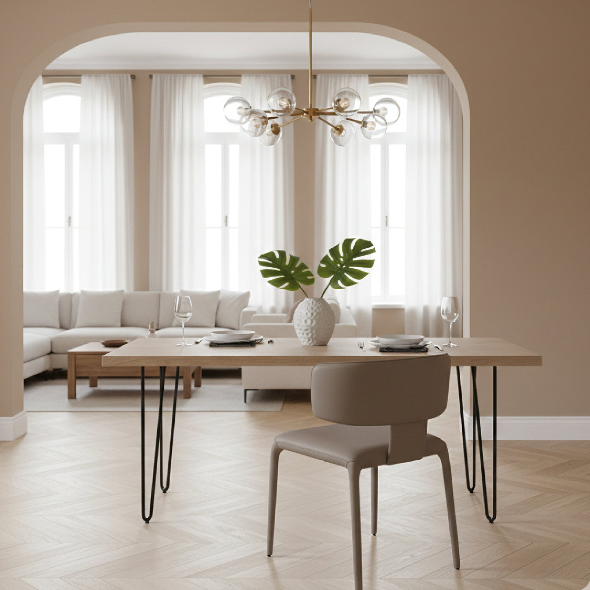 Contoured-Back Vegan Leather Dining Chair | OROA Modern Odessa