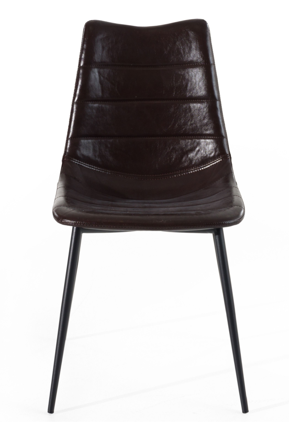 Brown Vegan Leather Dining Chairs (2) | OROA Modern Gilliam | Oroa.com