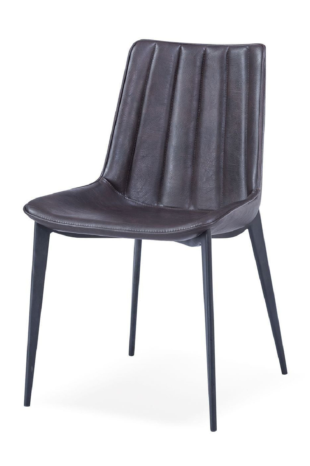 Brown Channel-Tufted Dining Chairs (2) | OROA Modern Peoria | Oroa.com