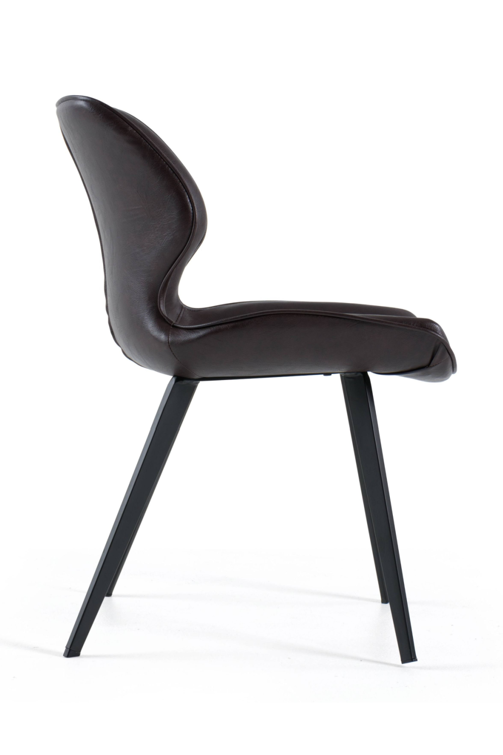 Dark Brown Eco-Leather Dining Chairs (2) | OROA Modern Moira | Oroa.com
