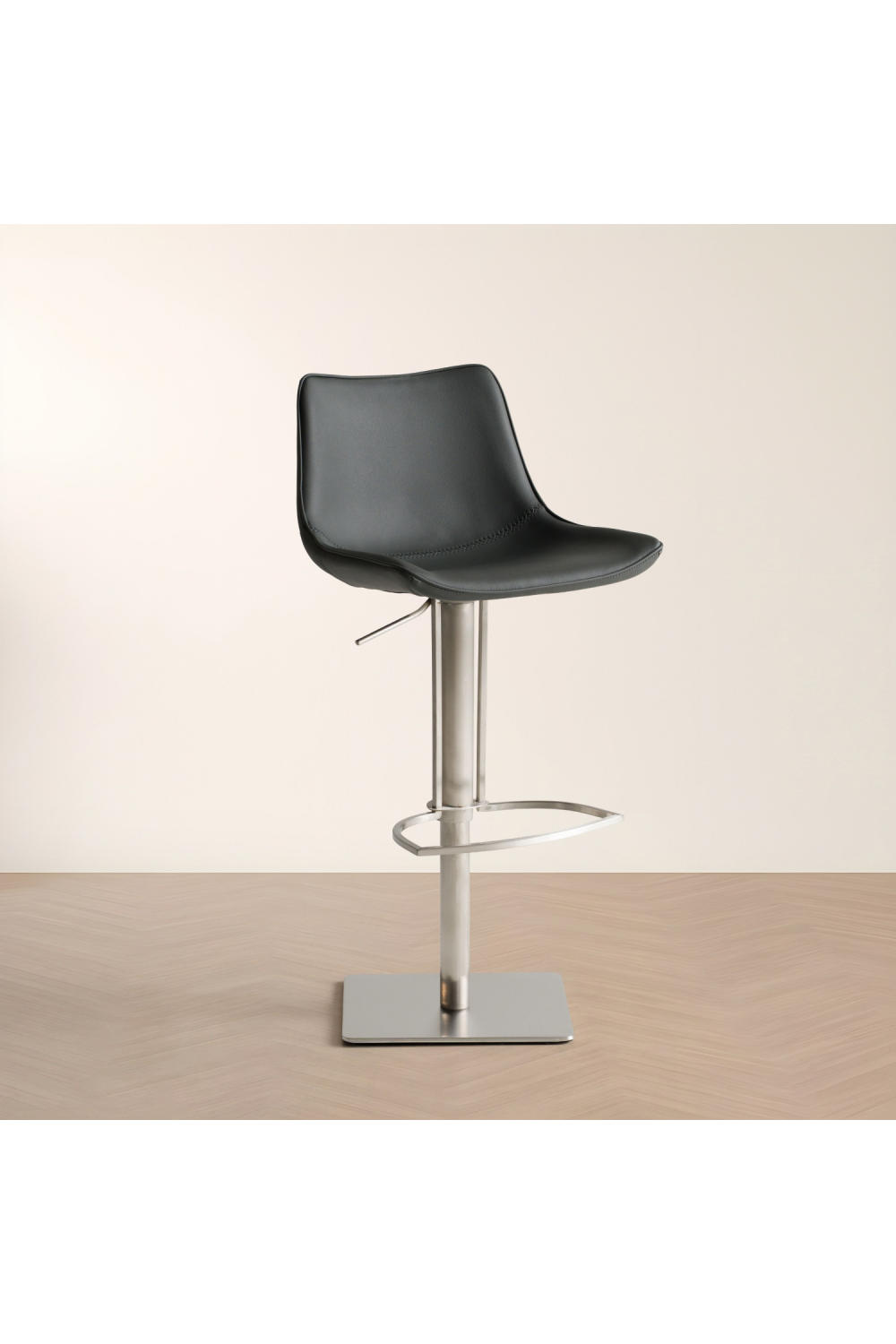 Gray Vegan Swivel Bar Stool | OROA Modern Manning | Oroa.com