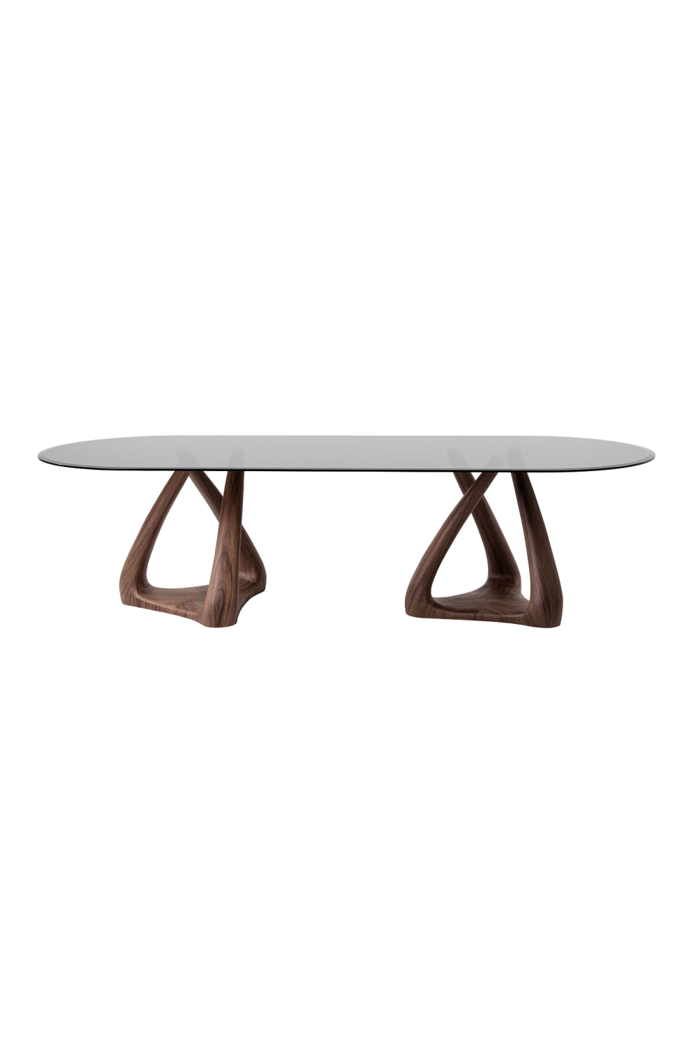 Oval Gray Glass Dining Table | OROA Modern Christy | Oroa.com