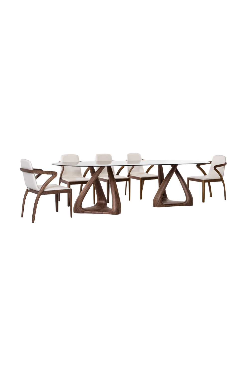 Oval Gray Glass Dining Table | Oroa.com