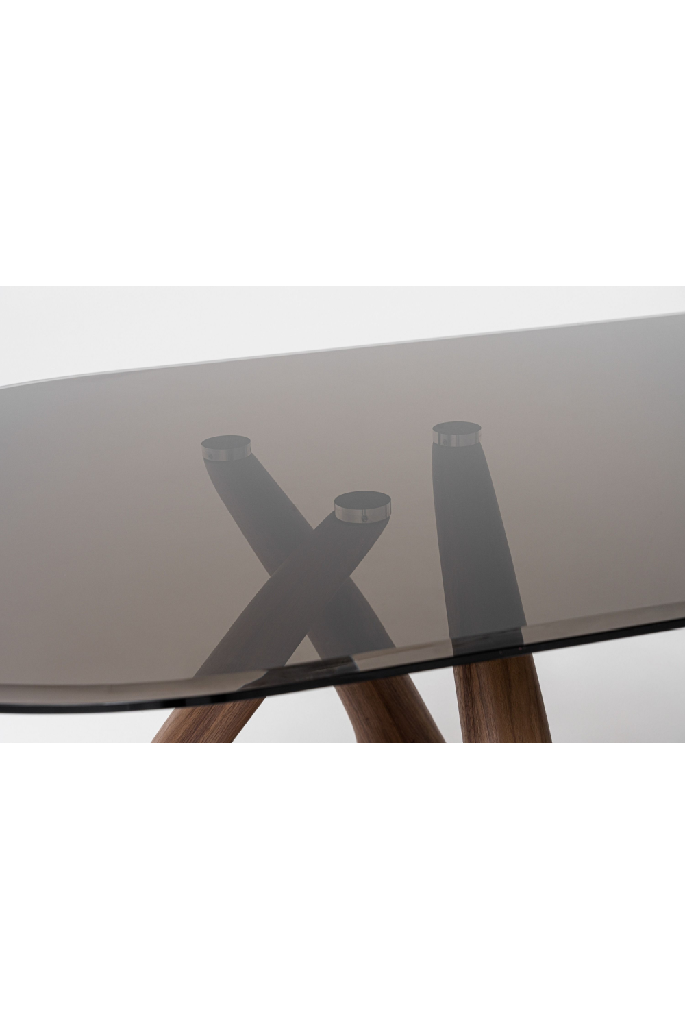 Oval Gray Glass Dining Table | OROA Modern Christy | Oroa.com