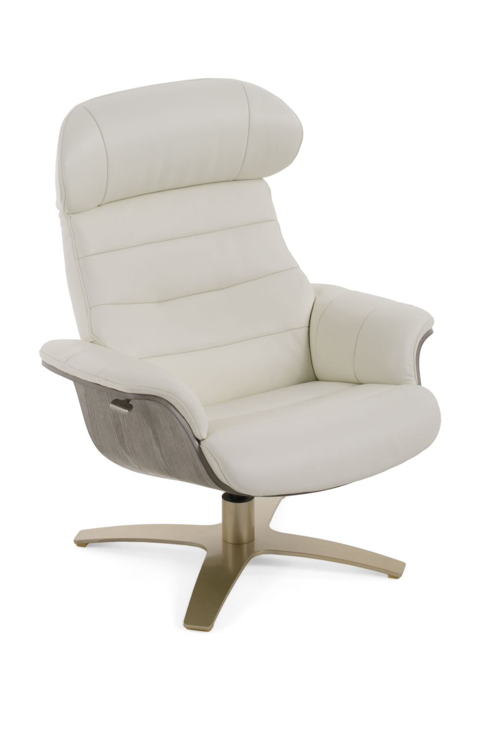 Gray Leather Swivel Chair and Ottoman | OROA Modern | Oroa.com