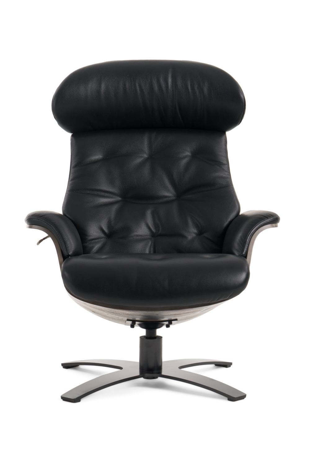 Black Leather Lounge Chair & Ottoman | OROA Modern Nowak | Oroa.com